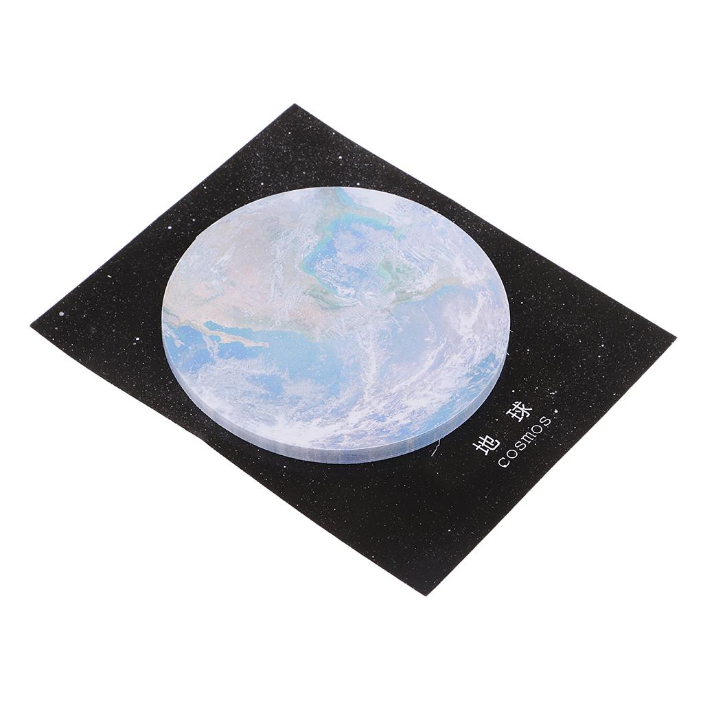 2x30 Pieces Planet Sticky Note Round List Memo Notes Earth