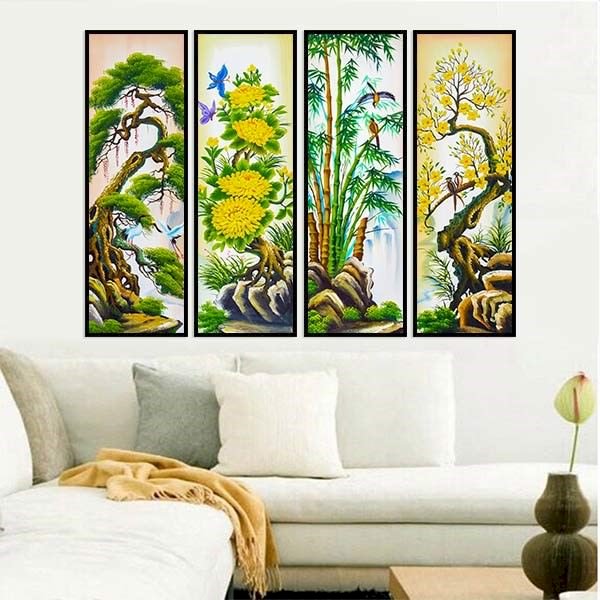 Bộ 4 Tranh Tứ Quý W288