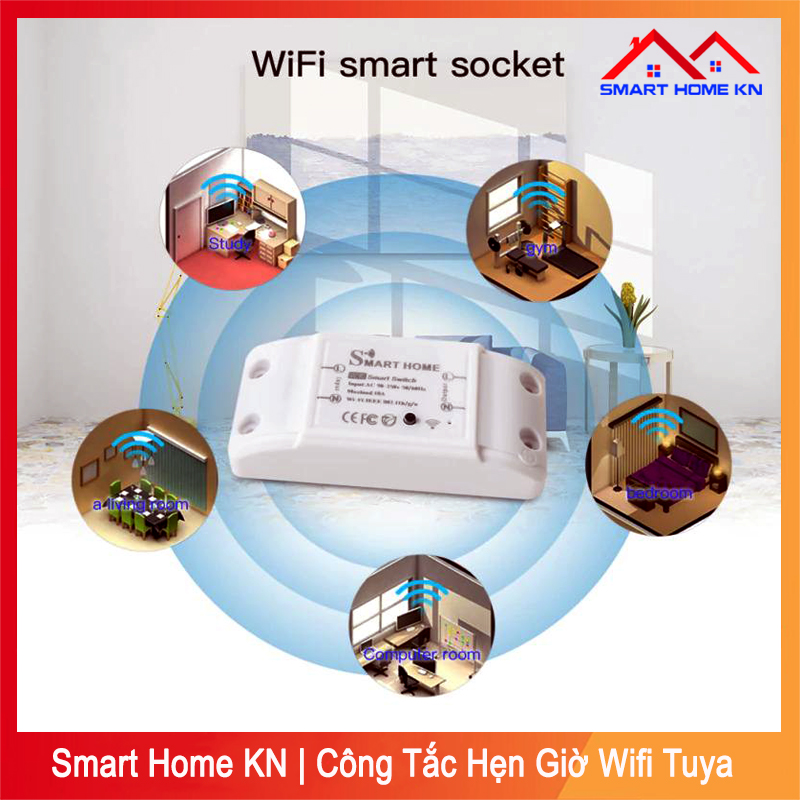 Công tắc thông minh wifi điều khiển từ xa hẹn giờ bằng điện thoại - Smart Home KN