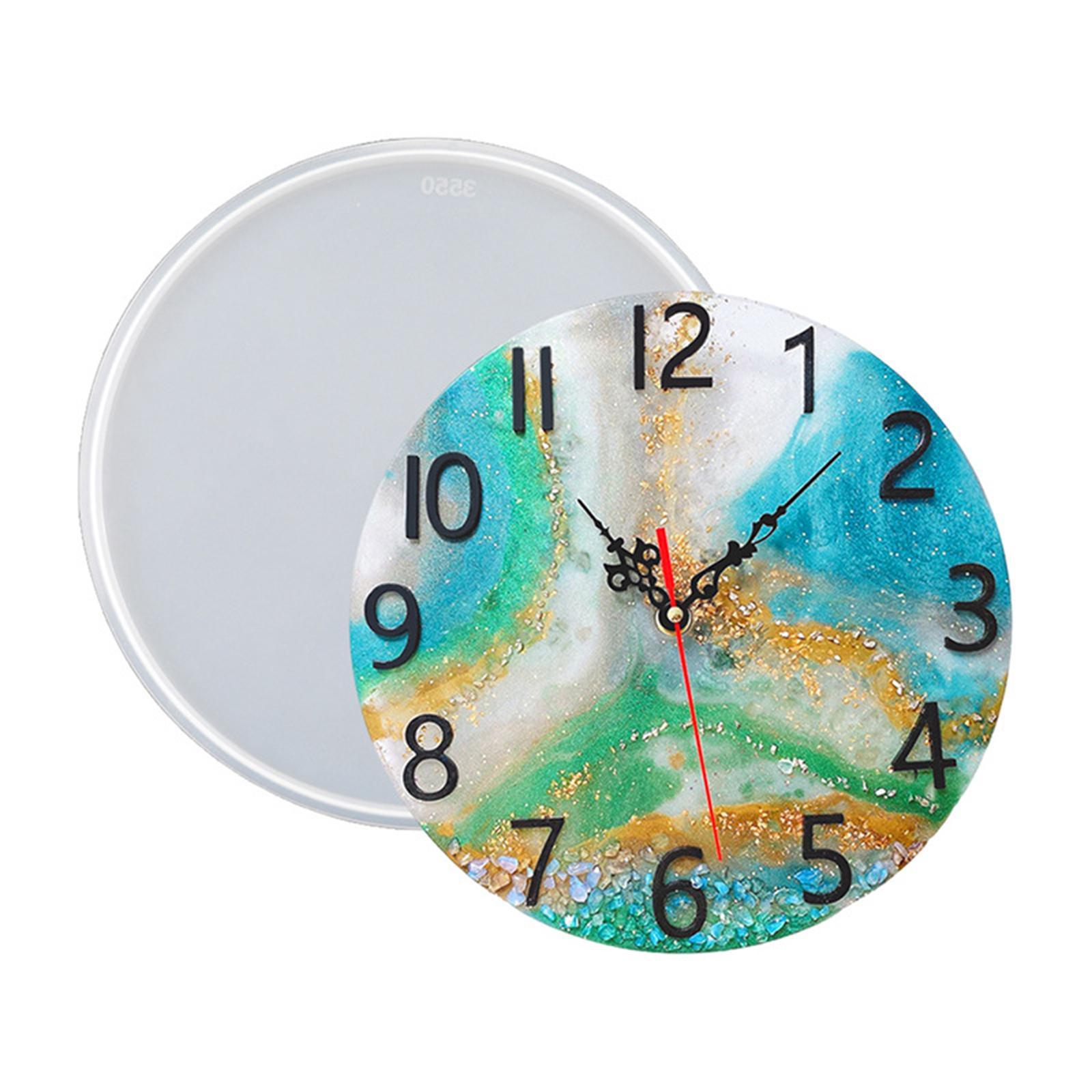 Alarm Clock Resin Casting DIY Epoxy Living Room Home Silicone Clock Mould