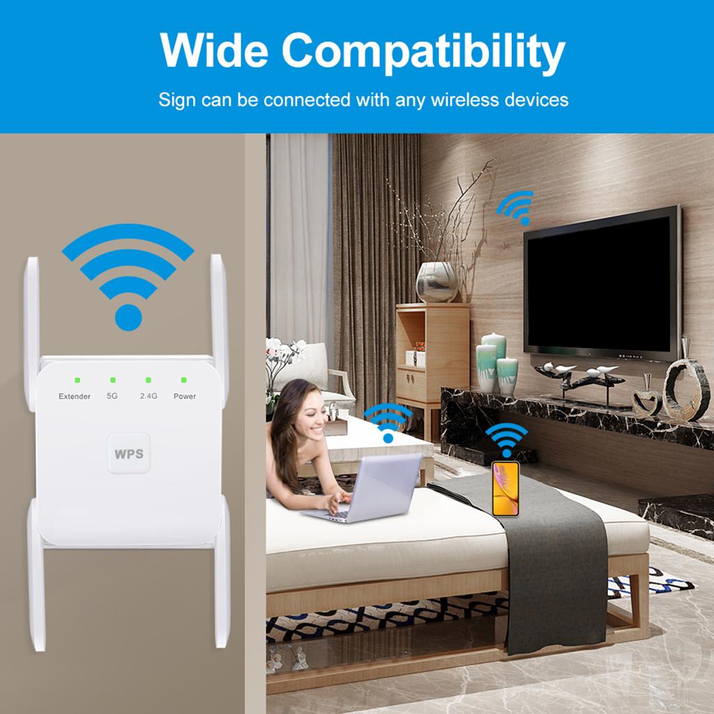 1200Mbps 2.4G 5G Wireless Wifi 4 US Plug