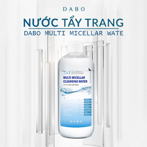 Nước tẩy trang đa năng 7 tác dụng - Dabo Multi Micellar Water 500ml (hàng chính hãng)