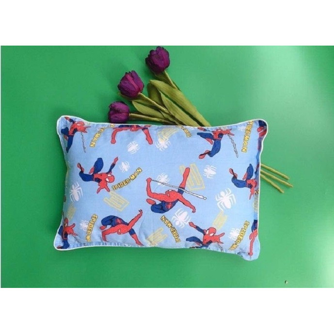 GỐI NẰM TRẺ EM KT 35X50CM ( COTTON 100% ) - SIÊU NHÂN