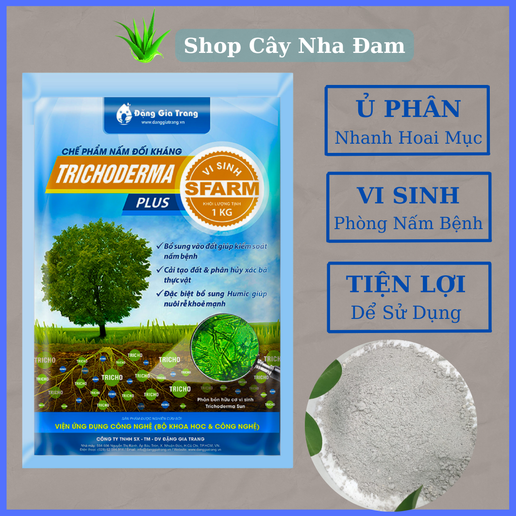 Chế Phẩm TRICHODERMA Plus Cao Cấp Chuyên Ủ Phân Hữu Cơ Cho Mọi Cây Trồng (GÓI 1KG)