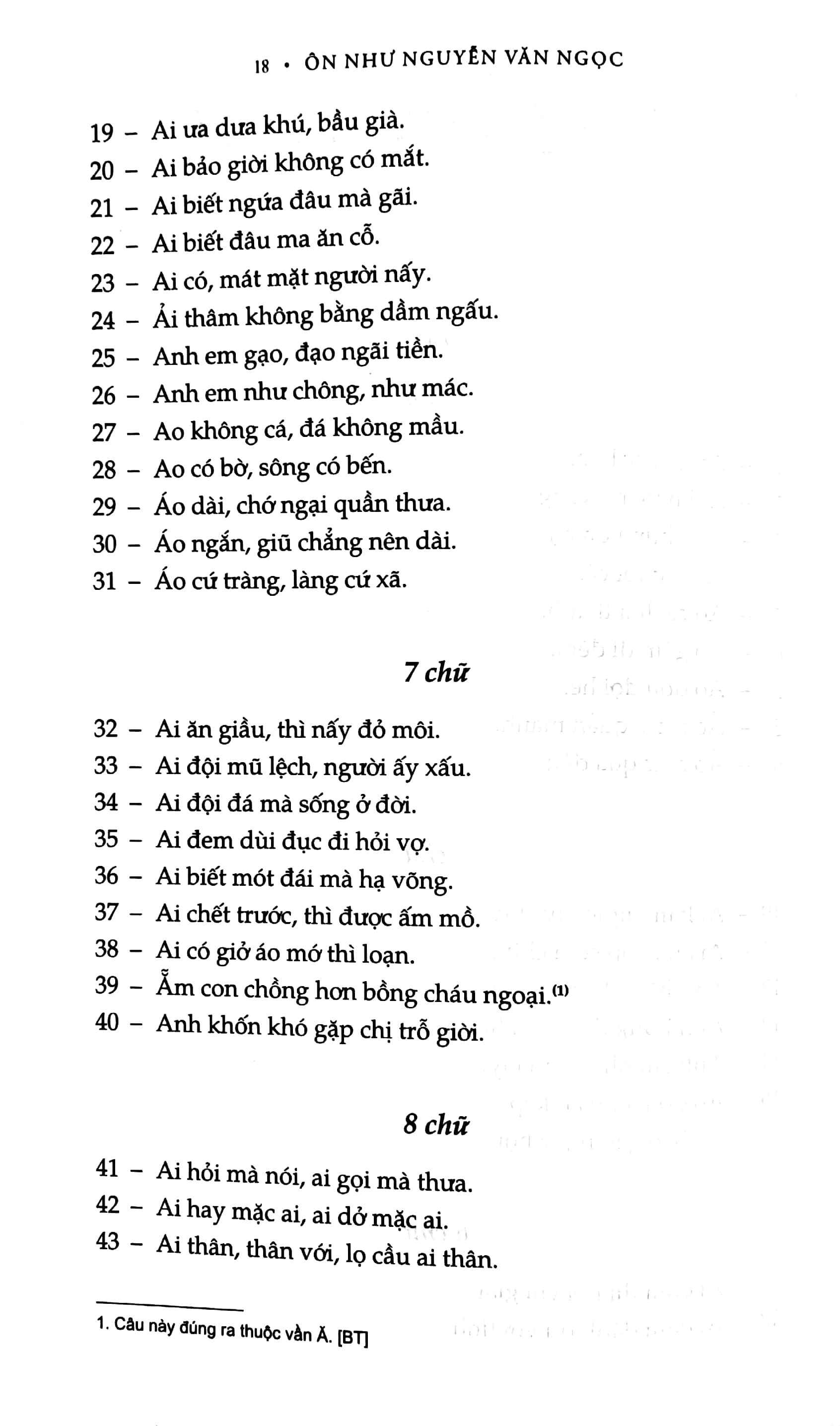 Tục Ngữ Phong Dao - Bìa Cứng