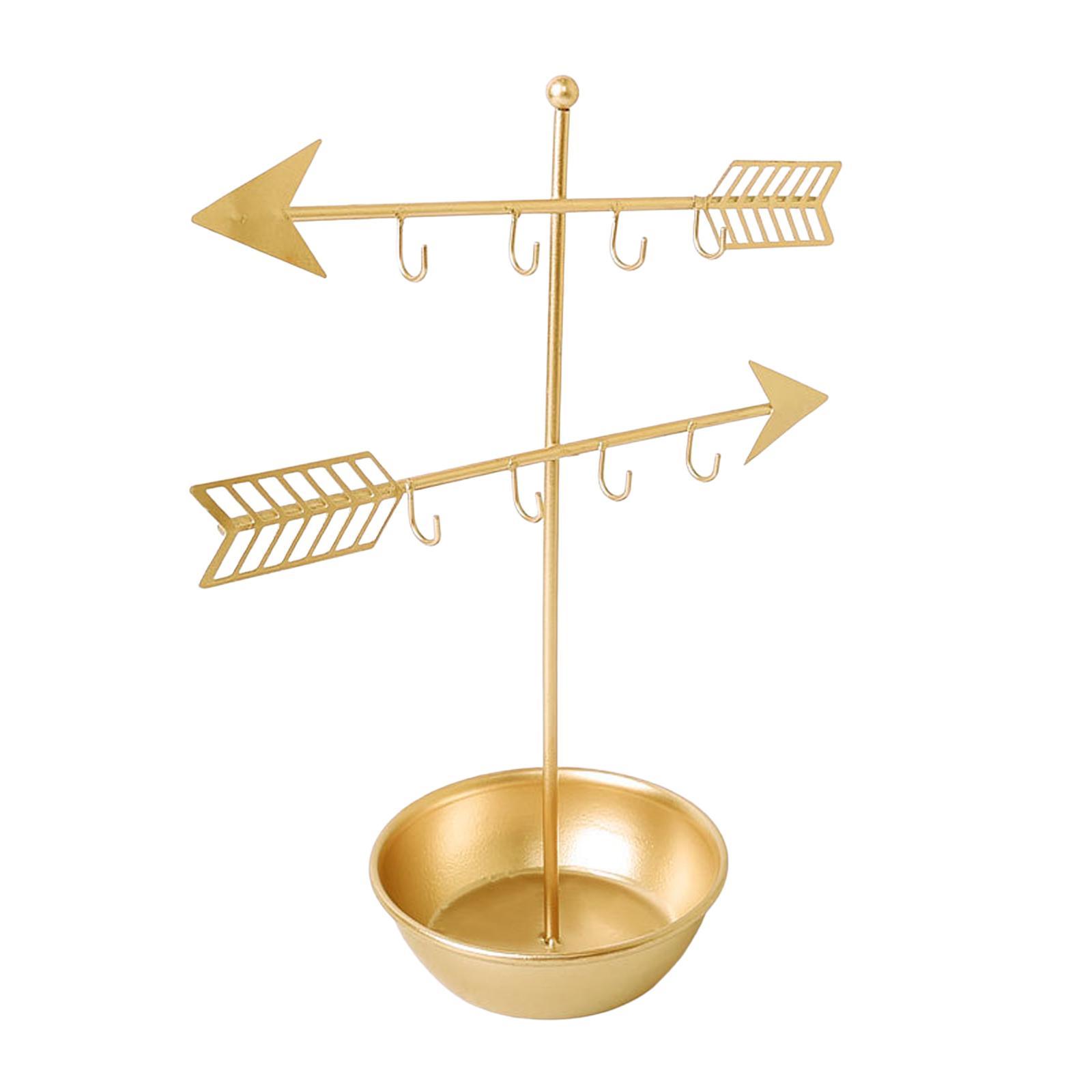 Tabletop Jewelry Organizer Display Stand Round Tray for Bracelet Pendant