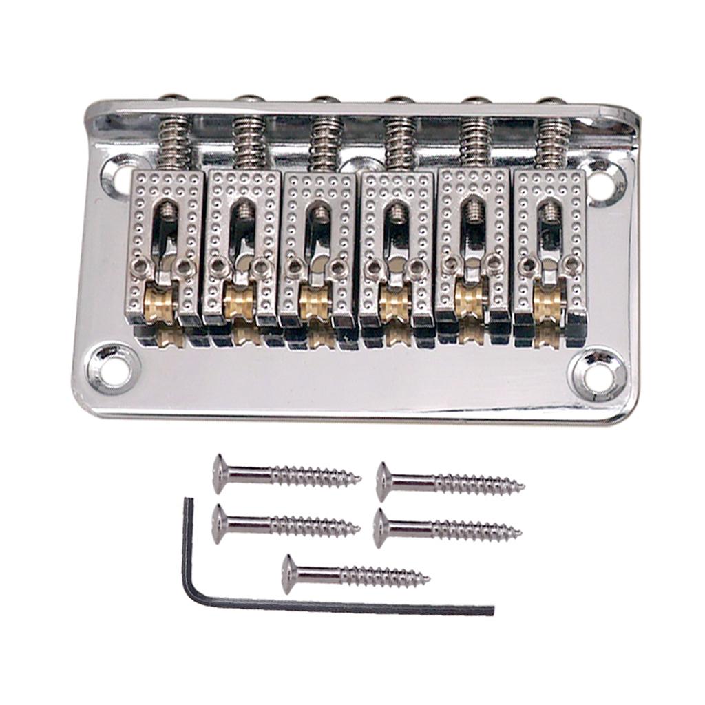 1 Set Electric Guitar Roller Saddle Bridge Tailpiece Scew Wrench Black