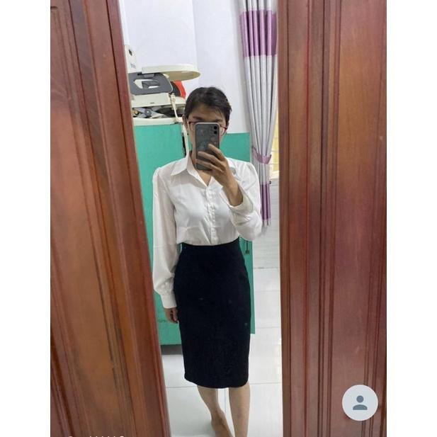 Chân váy công sở dáng bút chì cao cấp