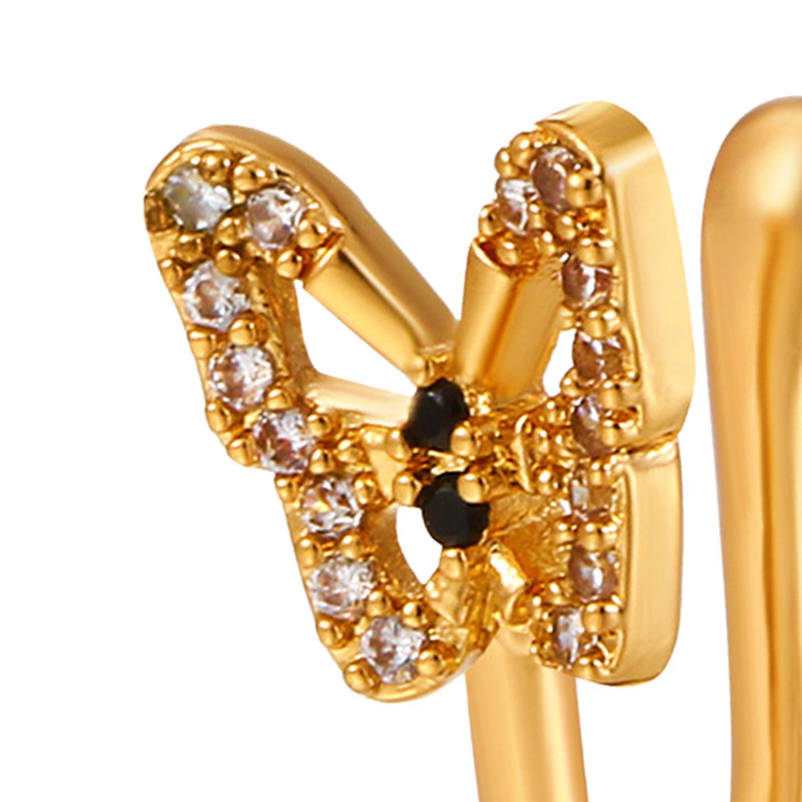 Fake Nose Rhinestone Copper No Piercing Clip on Nose for Women Men