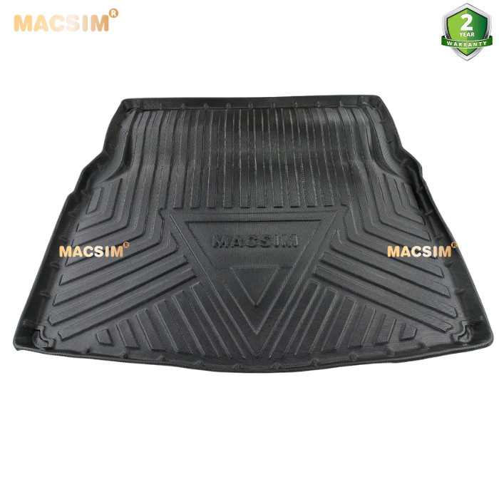Thảm lót cốp xe ô tô qd Mercedes C 2014-2021 nhãn hiệu Macsim chất liệu TPV cao cấp màu đen