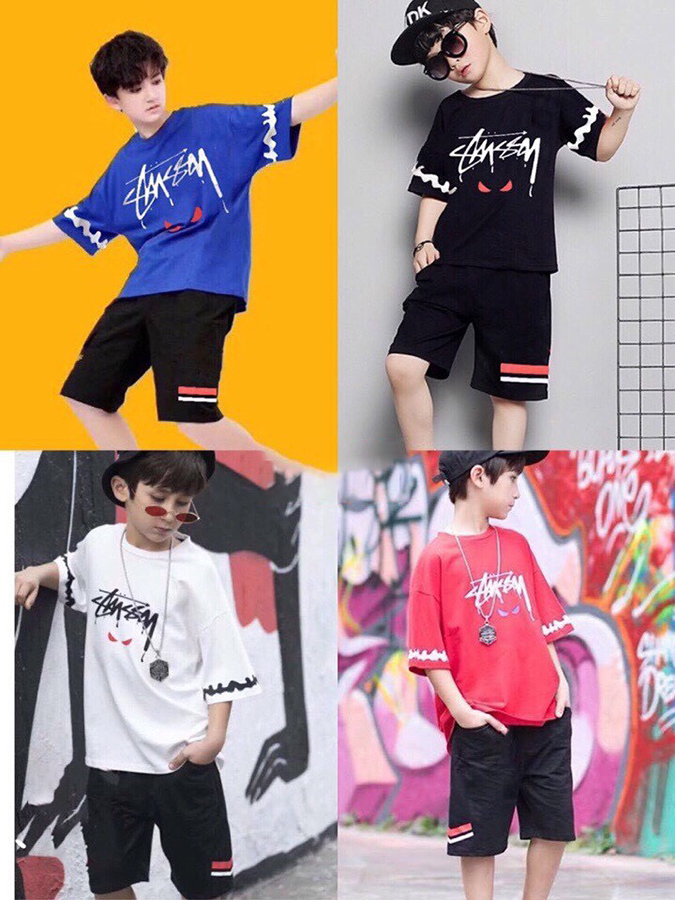 Bộ lửng Hiphop cá tính cho bé trai 8-14 tuổi 02190-02193