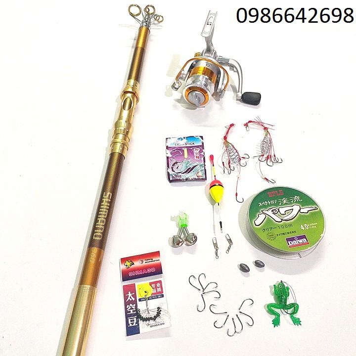 7 Bộ Cần Câu Máy 2m4, 2m7, 3m0, 3m6, Kèn Máy Kim loại Và Phụ Kiện - TOp1vn - cần 2m4 máy 5000