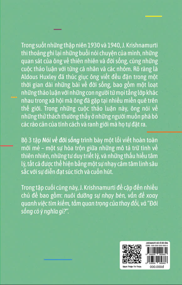 SÁCH KRISHNAMURTI NÓI VỀ ĐỜI SỐNG (Tập 3)
