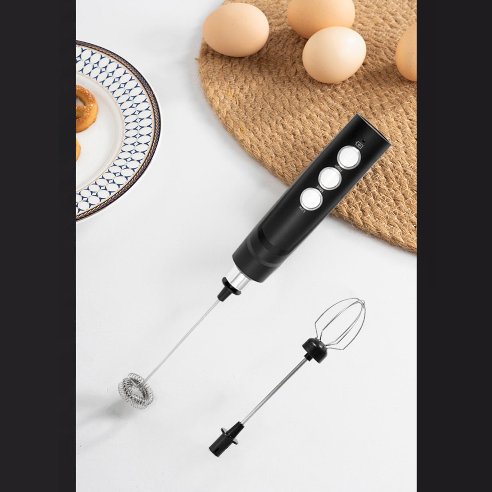 USB Electric Milk Frother Handheld Egg Beater Mixer for Cappuccino Coffee