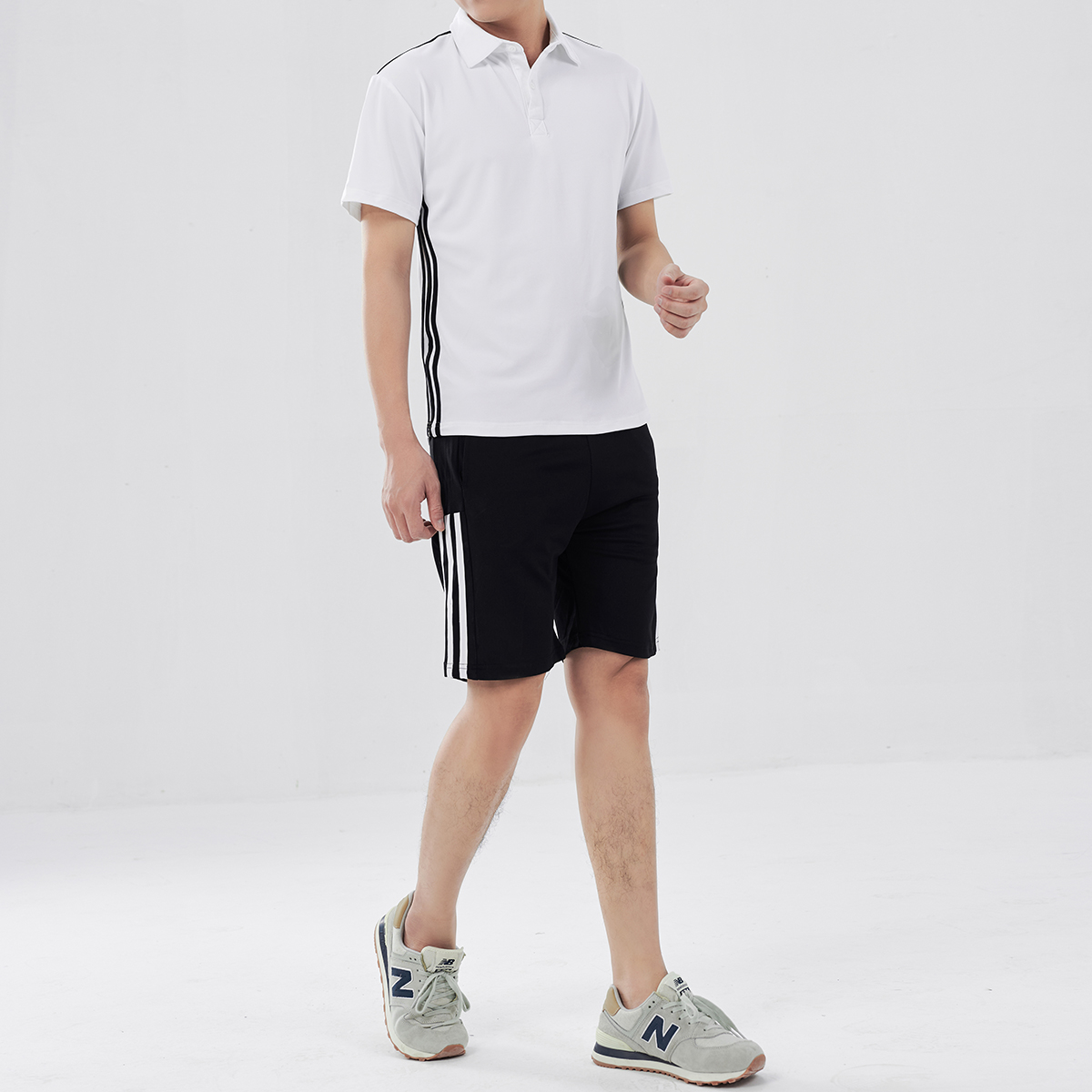 Bộ Thể Thao Nam Polo Cổ Bẻ Cotton Spandex Form Trẻ Trung 5 Màu - ROUGH