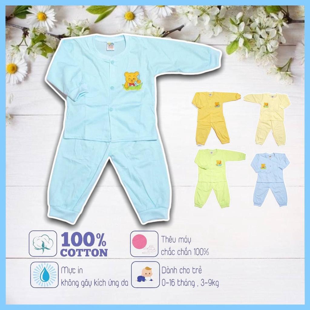 Set áo quần trẻ em sơ sinh thêu chú mèo - dành cho trẻ 3 - 9kg