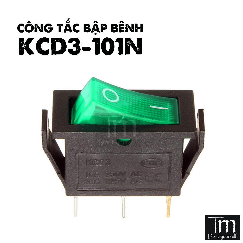 Công Tắc Bập Bênh 15A 220VAC KCD3-101N