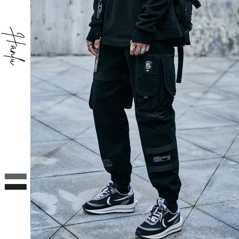 Quần jogger nam kaki túi hộp Aolang Black A5135 (Đen)