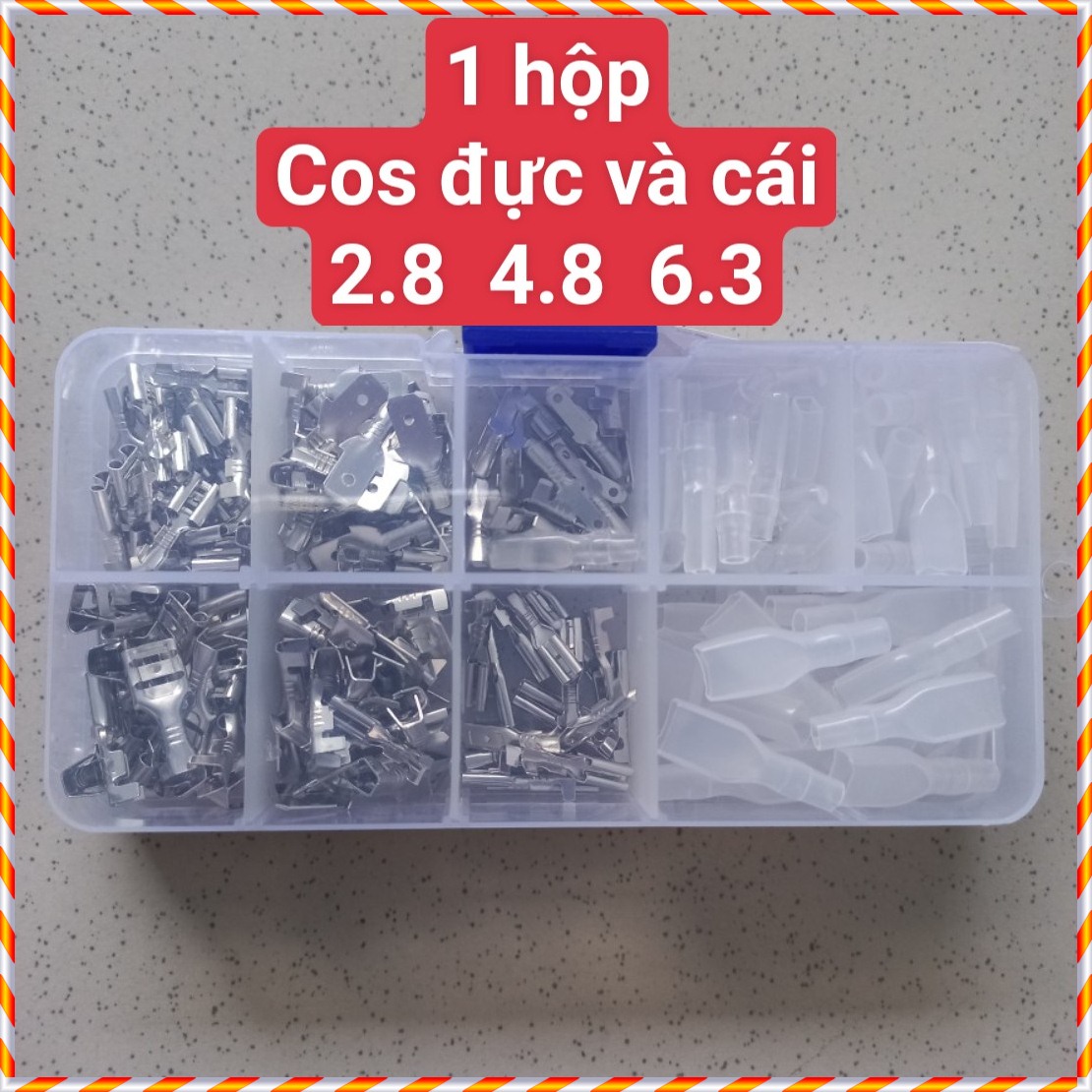 HỘP ĐẦU NỐI COS ĐỰC + CÁI 2.8 4.8 6.3 ĐỦ LOẠI TRỌN BỘ