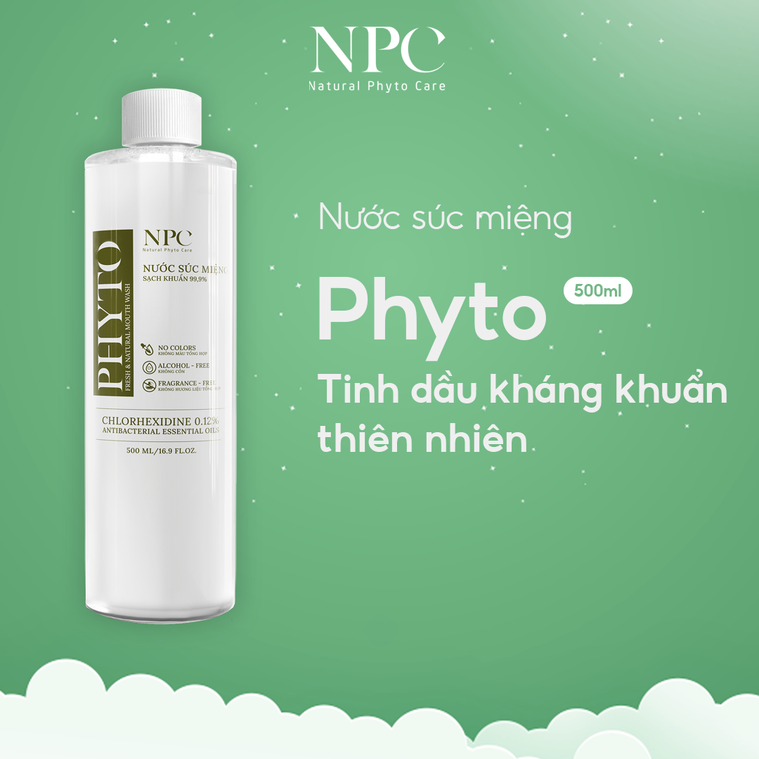 Nước súc miệng Phyto làm sạch khoang miệng 99.9%, tinh dầu thiên nhiên