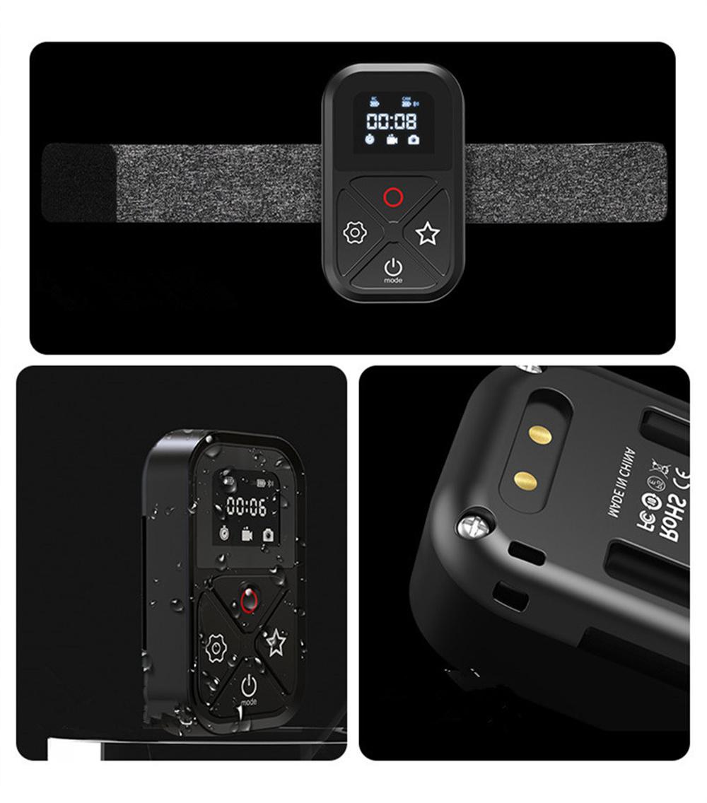 Điều Khiển Từ Xa Bluetooth 80M Cho GoPro Hero 11 10 9 8 Max Có Dây Đeo Cổ Tay Cho Điện Thoại Thông Minh Phụ Kiện Camera Hành Động
