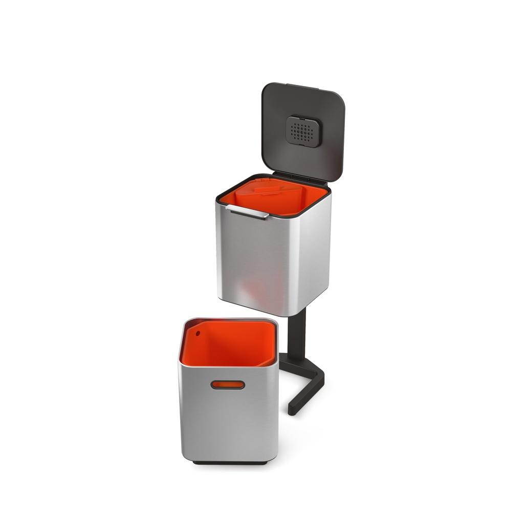 Thùng rác 2 ngăn cao cấp Joseph Joseph 001044 - Totem Compact 40L Waste &amp; Recycling Bin