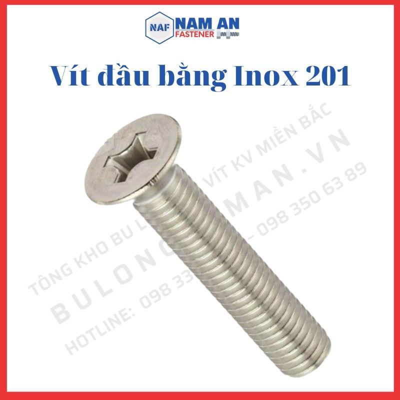 Vít đầu bằng Inox 201 M4x10, M5x10, M5x16, Vít Bake đầu bằng , ốc vít bu lông đầu bằng M4, M5 hàng đẹp, chất lượng