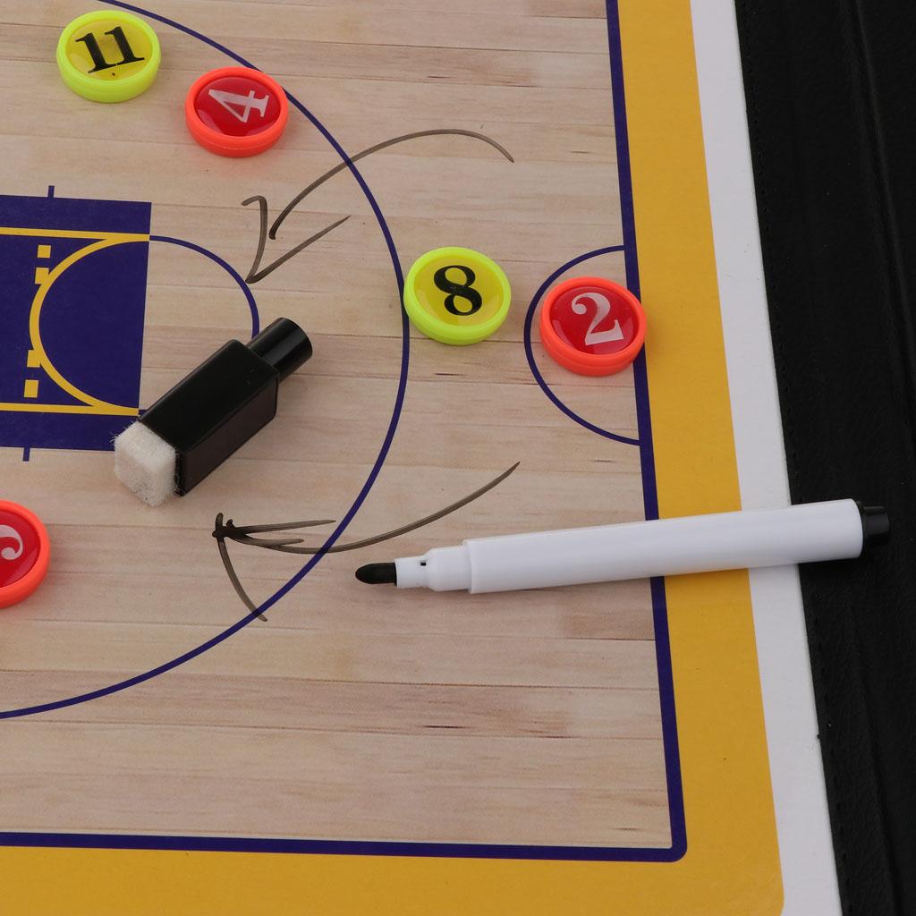 Sports Dry Erase Board for Coaching - Whiteboards for Strategizing, Techniques, Plays - 2-Sided Boards with Clip, Multi-Sport