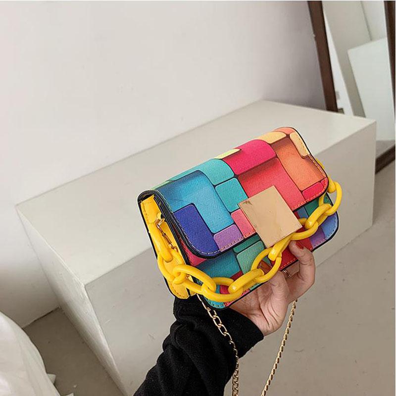 Túi Xách Thời Trang Cho Nữ 2021 Phụ Nữ Đeo Vai Dây Chuyền Di Động Phụ Nữ Crossbody Túi Ví Và Túi Xách Cao Cấp Mini Túi Vuông