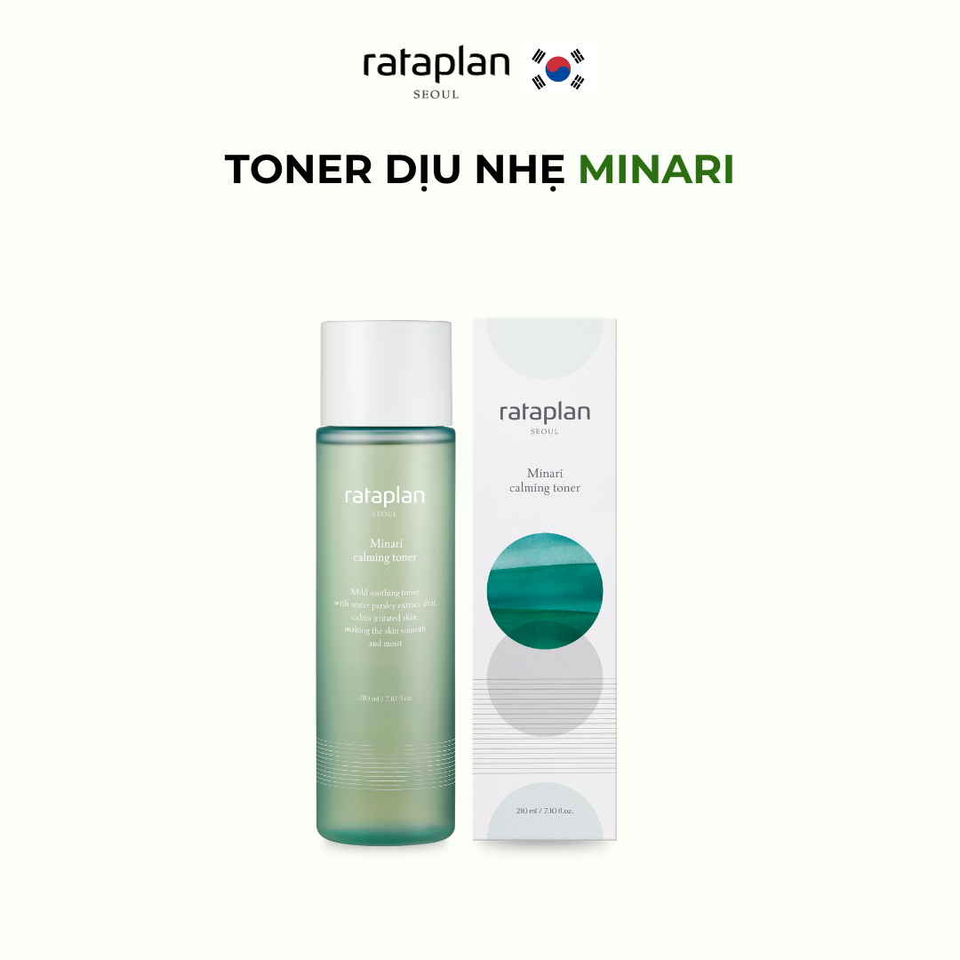 Toner dưỡng ẩm Minari RATAPLAN dịu nhẹ cấp ẩm, phục hồi và cải thiện đàn hồi da 210ml