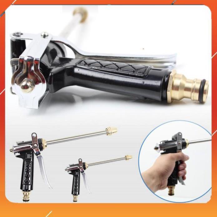 Vòi Xịt️Evoucher Bộ dây vòi xịt nước rửa xe, tưới cây , tăng áp 3 lần, loại 20m 206318 đầu đồng,cút,nối đen+ đai
