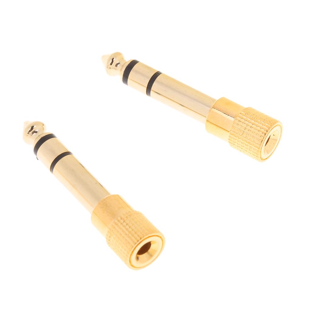 6.3mm 1/4" Male Plug to 3.5mm 1/8" Female Jack Stereo Audio Adapter