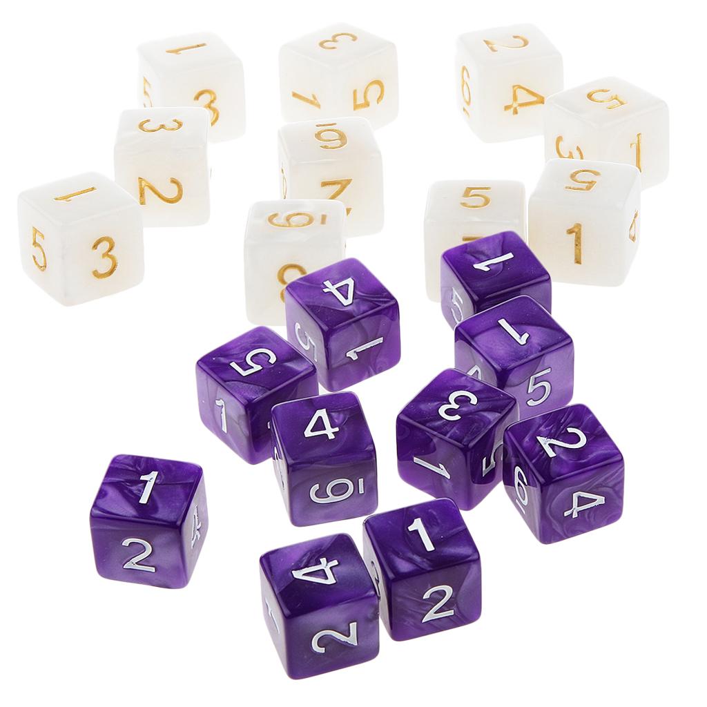 20Piece Six Sided Dice D6 for Playing D&D RPG Party Game