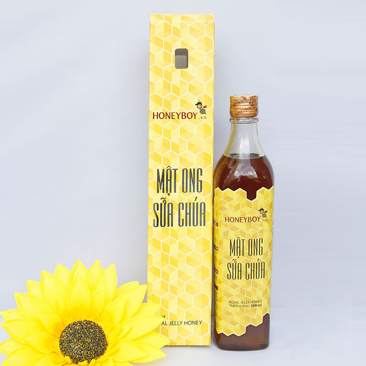 Combo Mật Ong Thiên Nhiên Honeyboy (500ml) + Mật Ong Sữa Chúa Honeyboy (500ml) - Tặng Mật Ong Sữa Chúa Honeyboy (100ml)