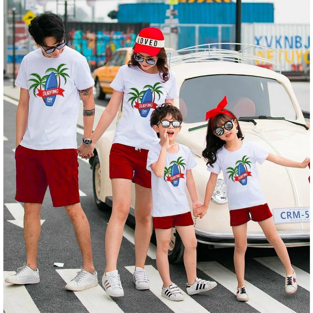Áo gia đình , Đồ đi biển . Chất liệu vải Cotton loại 1 thoáng mát đủ size từ 8 đến 100kg .