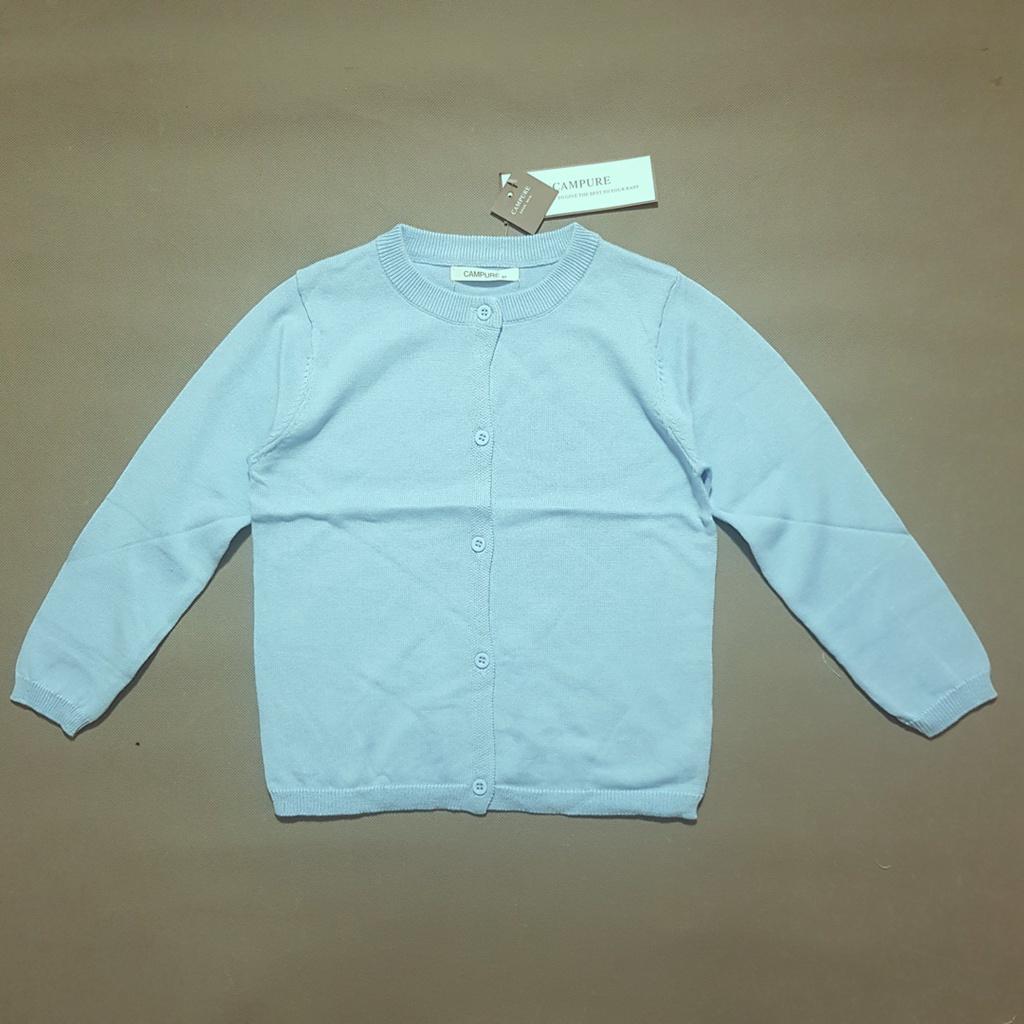 Áo khoác len dệt kim phong cách cardigan mềm mại ấm áp cho bé 2 màu hồng và xanh
