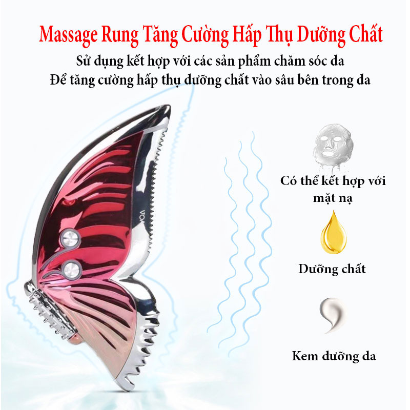 Máy Massage Nâng Cơ Mặt V line K-SKIN Thế Hệ Mới Cánh Bướm, Giúp Trẻ Hóa Da Mặt, Giúp Giảm Nếp Nhăn Trên Mặt Nâng Cơ Mặt 3D - Hàng Cao Cấp Chính Hãng