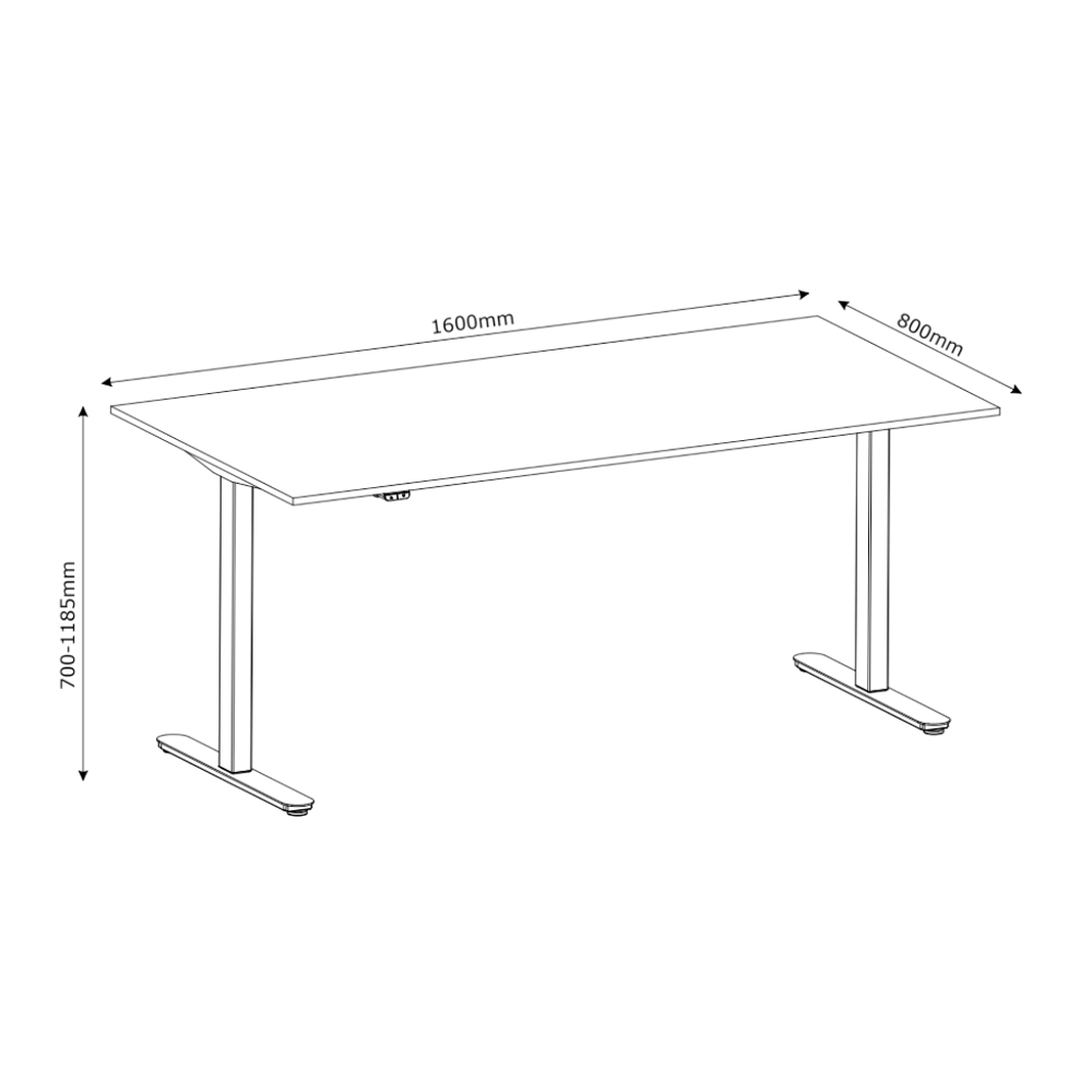 Bàn làm việc | JYSK Svaneke | gỗ công nghiệp/thép | nhiều màu | R80xD160xC70/119cm