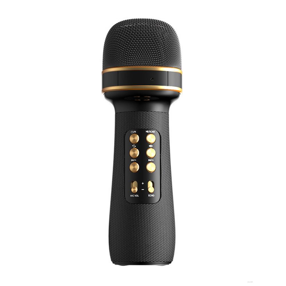 Micro karaoke kèm Loa bluetooth nhập khẩu cao Cấp Cắm thẻ nhớ 3 trong 1, Lan Tỏa Mạnh Mẽ, Mic LiveStream Không Dây-Hàng chính hãng