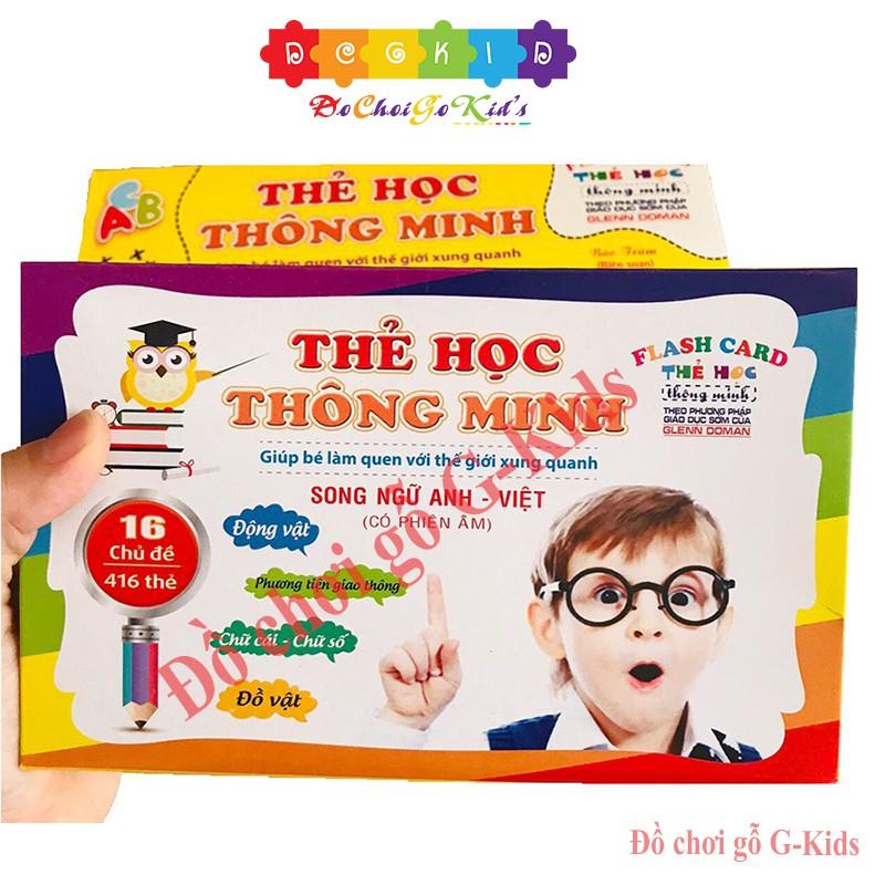 Bộ Thẻ Học Thông Minh Flashcards 16 Chủ Đề Cho Bé Học - Bộ 416 Thẻ Học Sông Ngữ Anh Việt