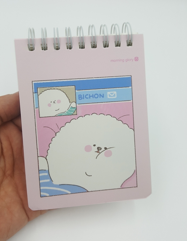 Sổ Ghi Nhớ Lò Xo Morning Glory Bonjour Bichon 95174 - Mẫu 3