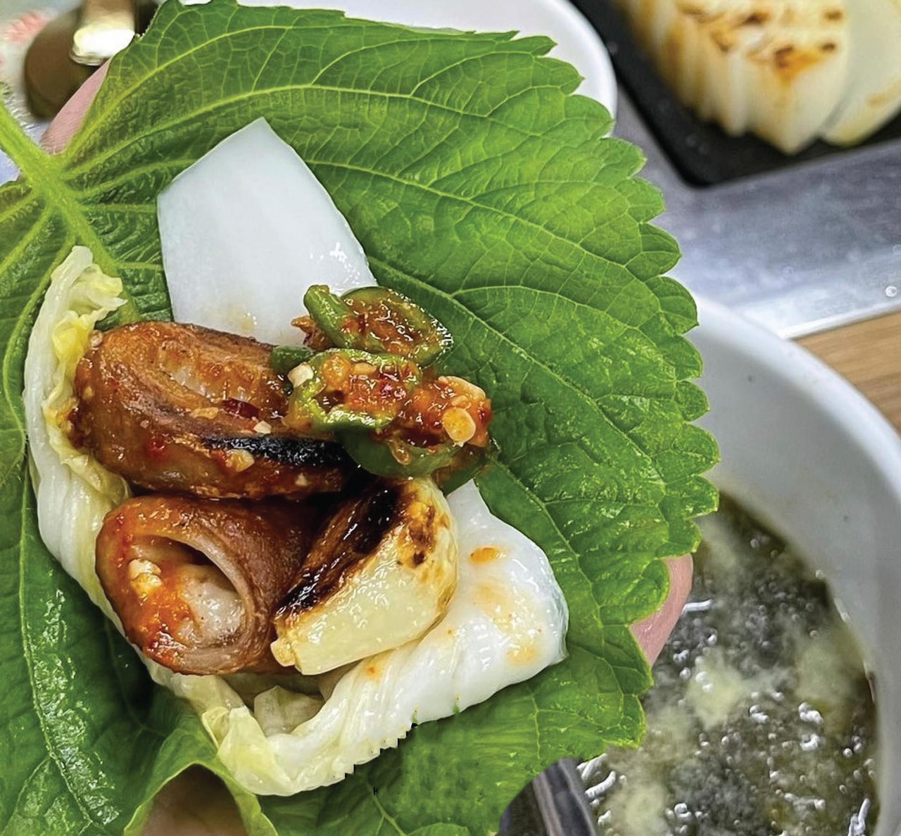 Lòng bò ướp sa tế