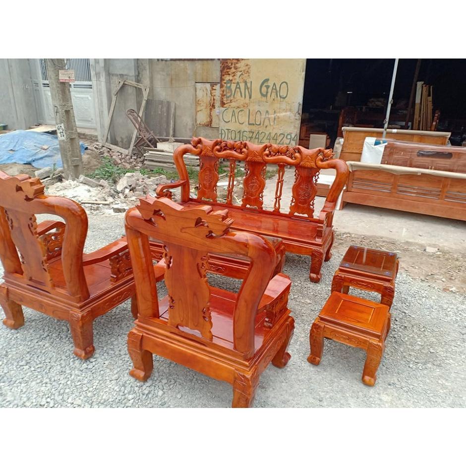 Bộ bàn ghế quốc đào tay 10 gỗ xoan ta