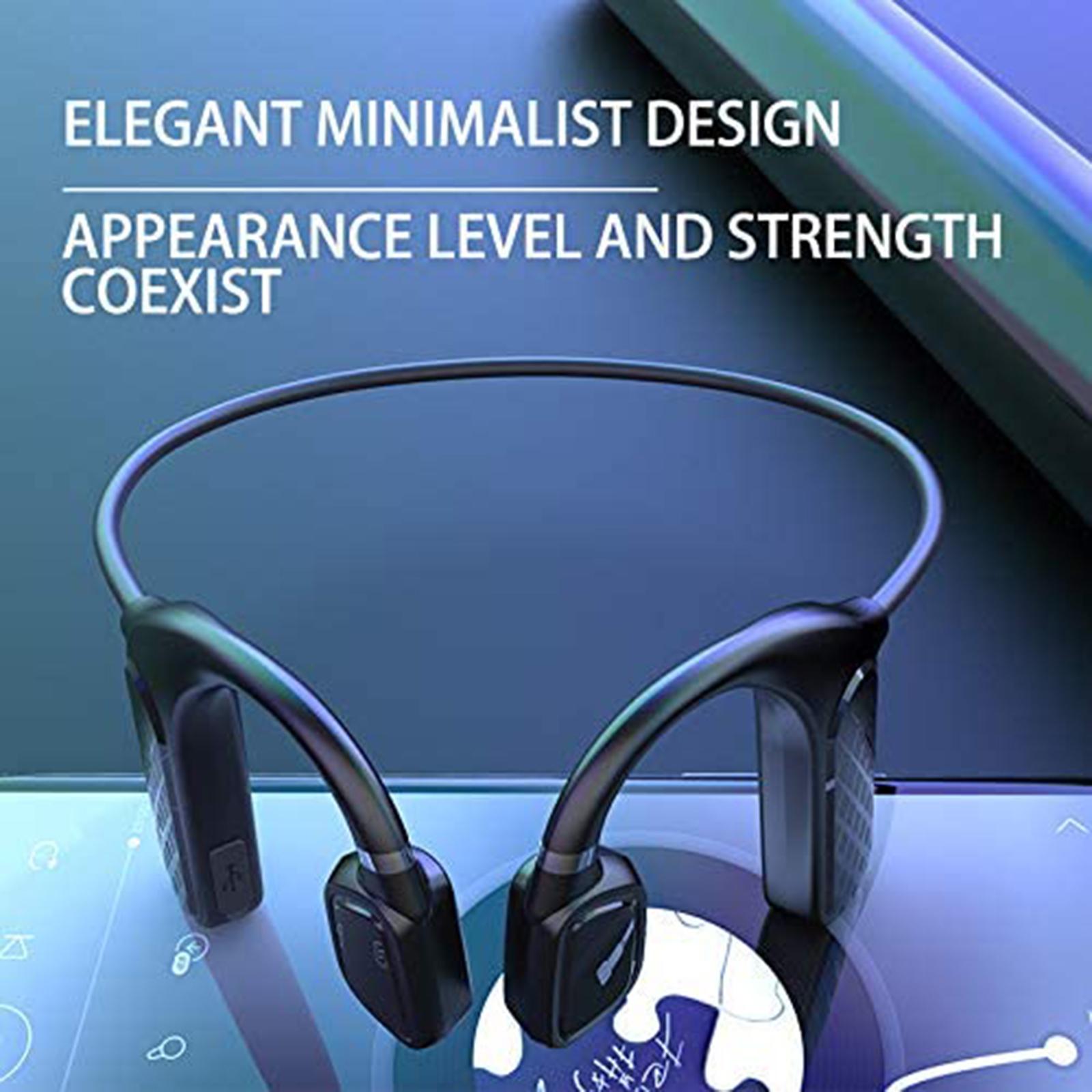 MD04 Bone Conduction Headphones Wireless BT5.0 Earphone Outdoor Sports Headset IPX5 Waterproof Hands-free with Microphone