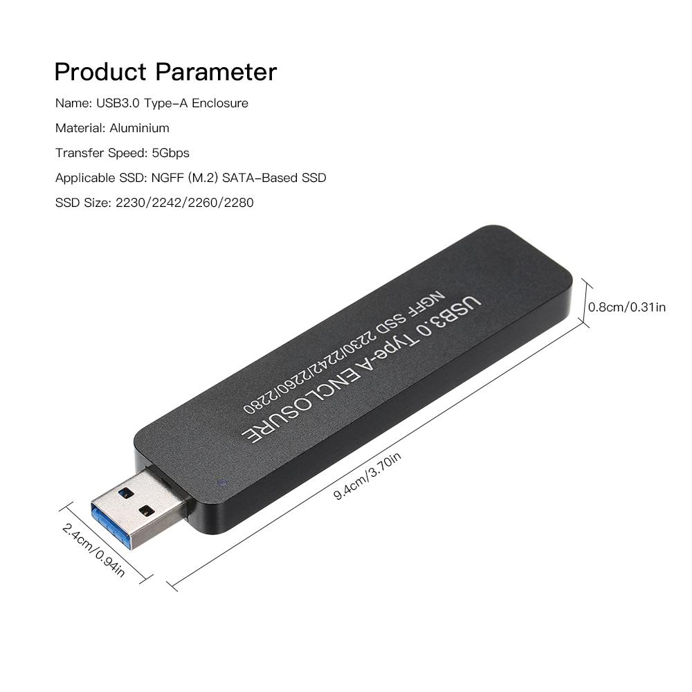 USB3.0 Type-A NGFF SSD truyền dữ liệu nhanh hơn 5Gbps
