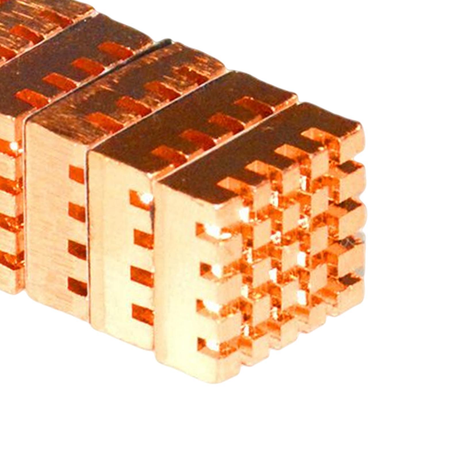 8 Pieces Pure Copper RAM Heatsink Cooler Thermal Pad Heat Sink Cooling Pin Radiator for Laptop GPU CPU VGA Chip hard disks Copper Sheet