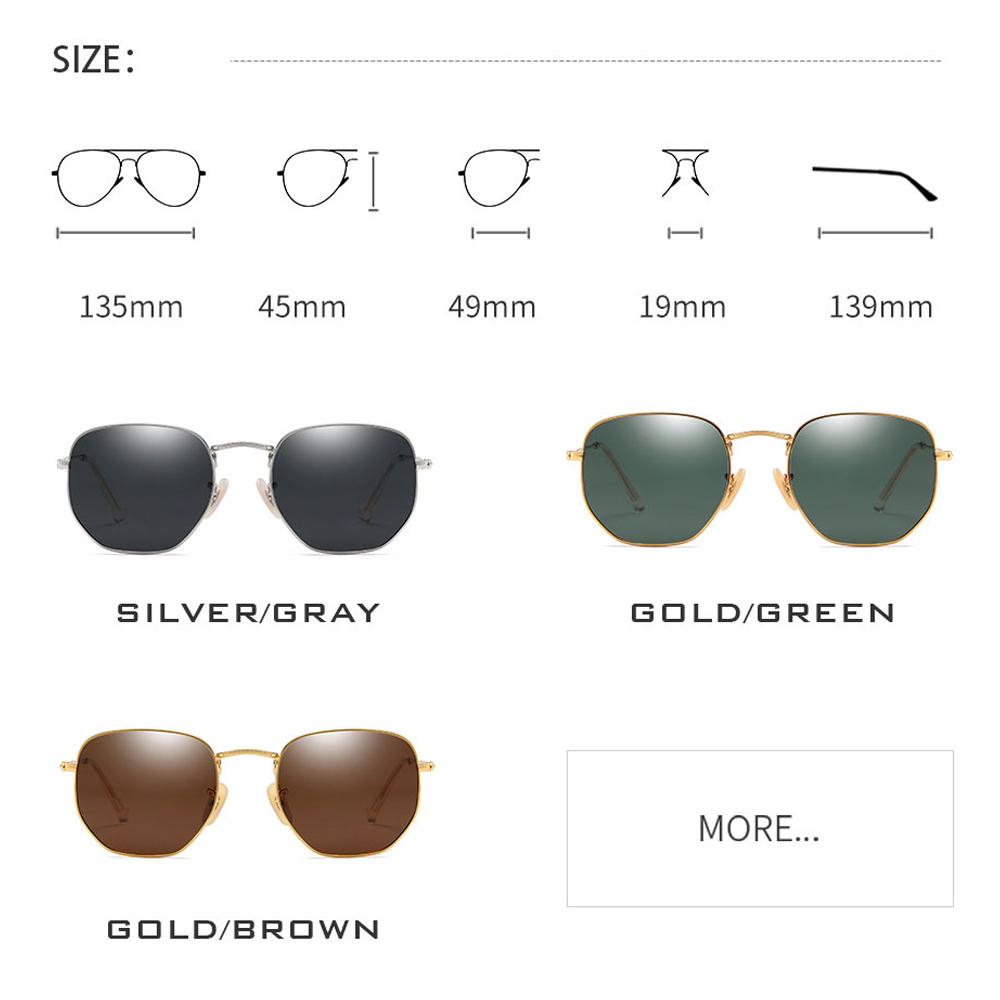 Retro Vòng Thời Trang Unisex Tôn Kính Phân Cực Lớp Phủ UV400 Kính Mát Kính Mắt Nữ Dành Cho Nam Nữ 3447