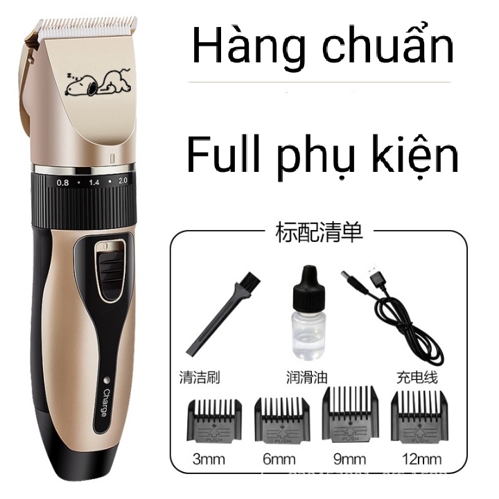 *HCM* Tông đơ cắt lông cho chó mèo -Full box phụ kiện, tông đơ tỉa lông thú cưng sạc điện tiết kiệm và tiện dụng