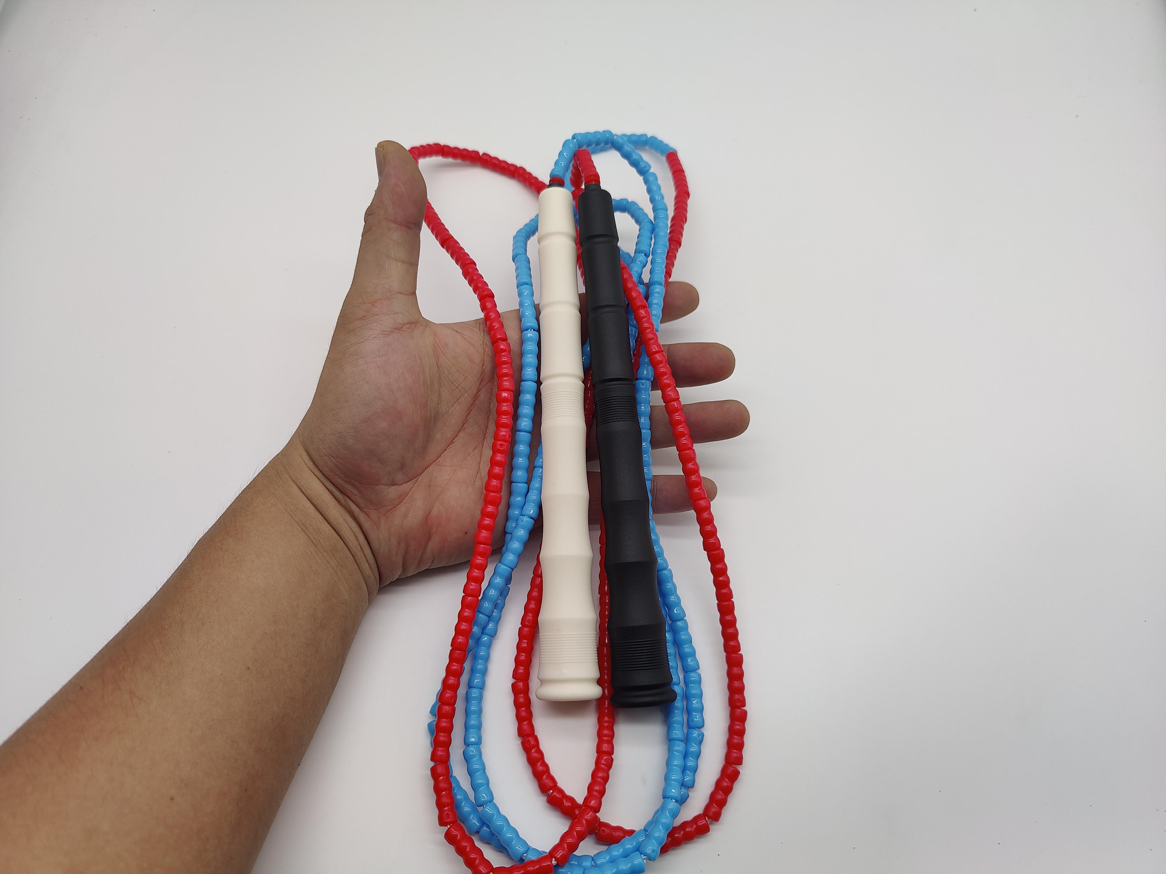 Đen Trắng Tay Cầm Màu Xanh Đỏ Hạt 3 Mét Nhựa Pvc Mềm Mại Hạt Tự Do Đính Hạt Bỏ Qua Dây Nhảy
