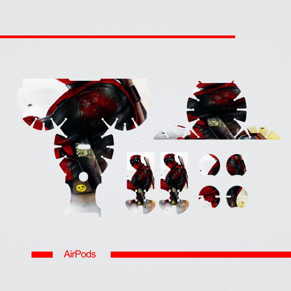Miếng dán skin chống bẩn cho tai nghe AirPods in hình siêu anh hùng - AVG - 0x10169 (bản không dây 1 và 2)